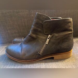 Brown Leather Ankle Boots- Lucky Brand, size 7.5